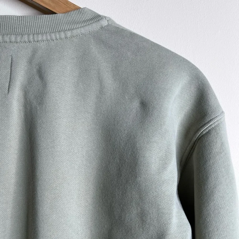 Aritzia TNA Cozy AF Fleece Crew Sweatshirt Mint Green Size Small - Picture 10 of 10